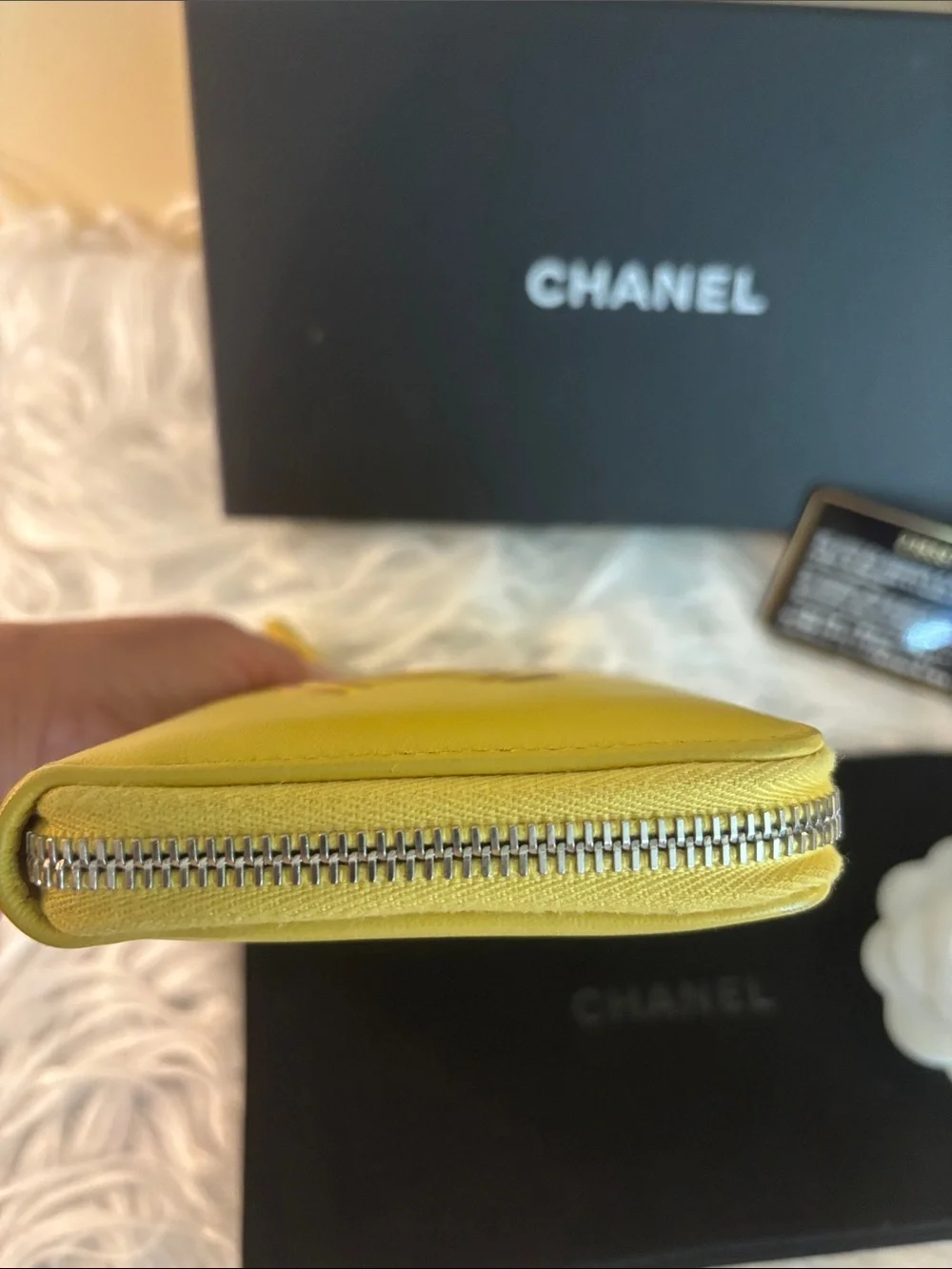 CHANEL Timeless CC Lambskin Zippy Wallet